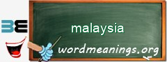 WordMeaning blackboard for malaysia